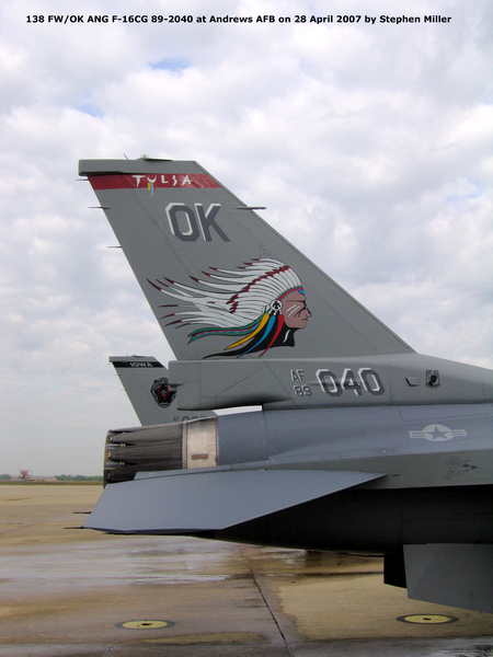 USAF General Dynamics F-16CG Fighting Falcon 89-2040