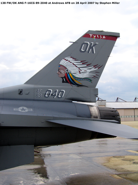 USAF General Dynamics F-16CG Fighting Falcon 89-2040