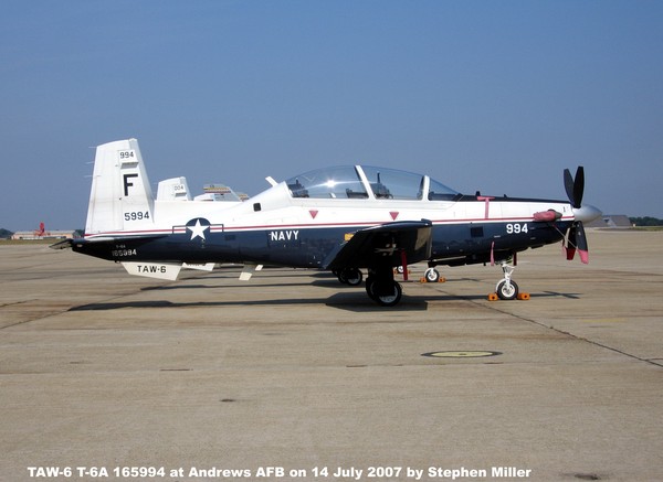 USN Rayethon Beech T-6A Texan II 165994